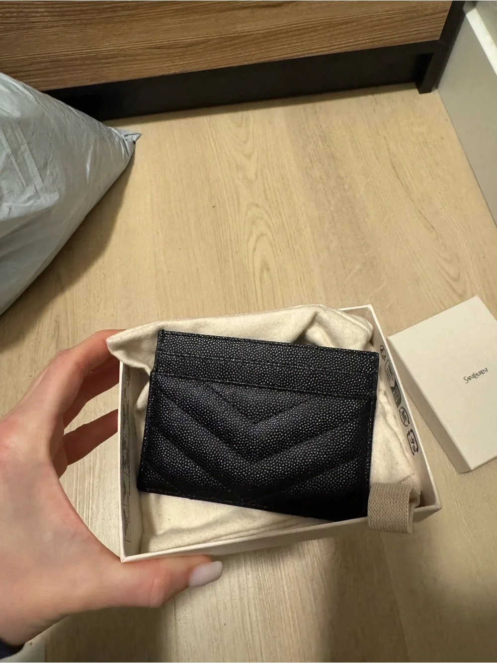 Saint Laurent Black Card Case with YSL Logo